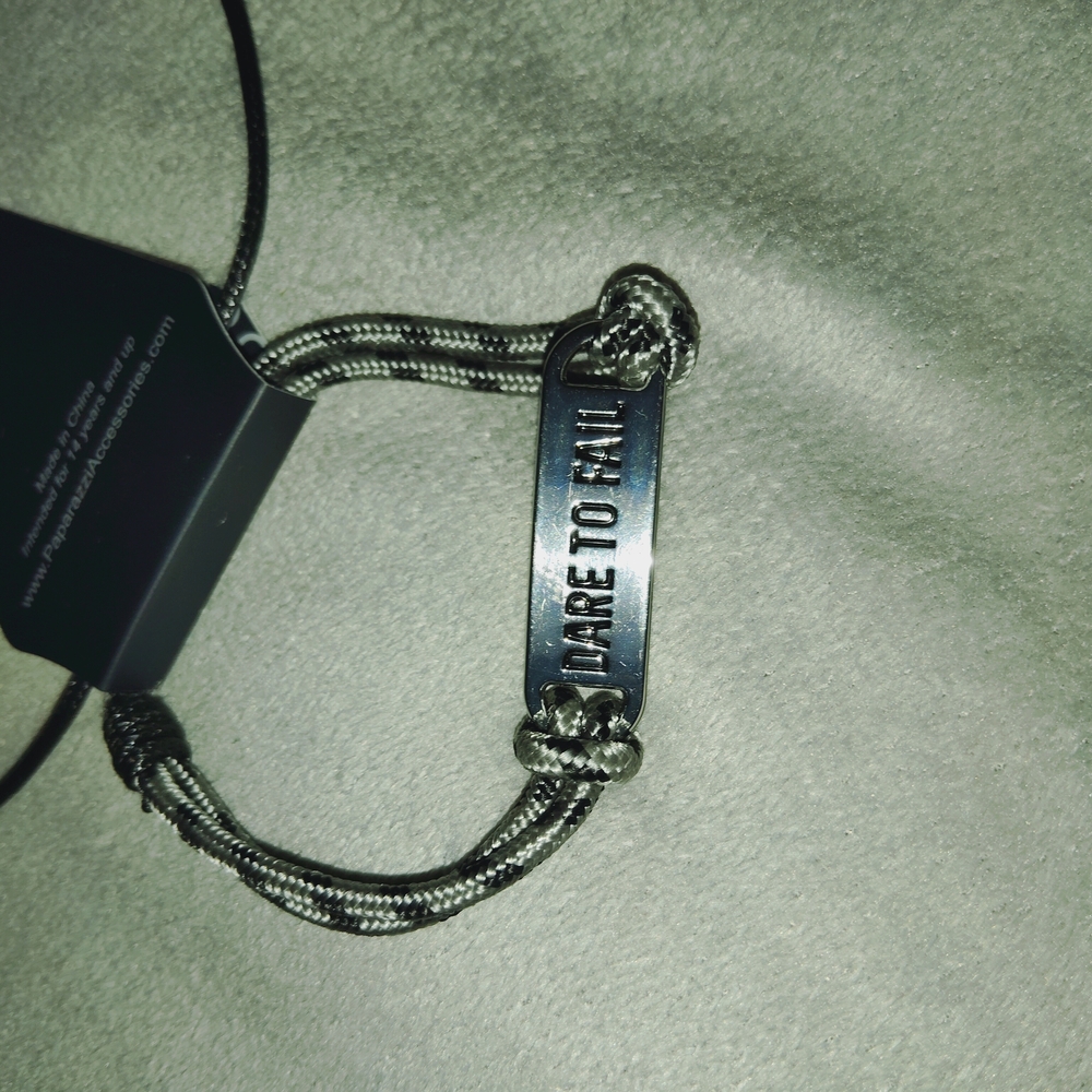 Gray Bracelet with Engraved Plate